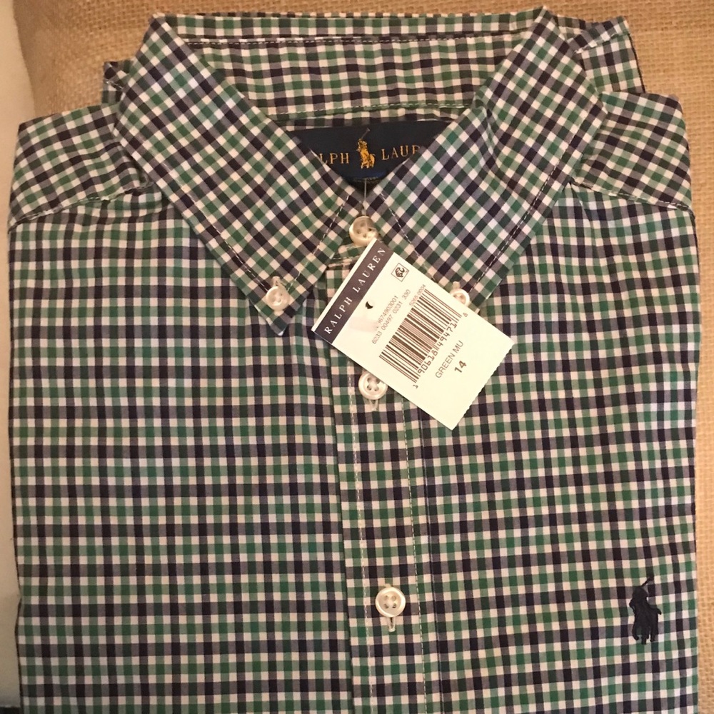 Polo button up youth size 14 with tags